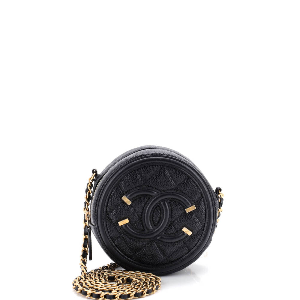 Chanel Filigree Round Clutch With Chain #258805C31B